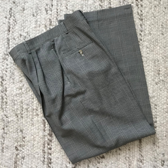 Banana Republic Glen Plaid wool trousers sz 4 - Picture 1 of 7